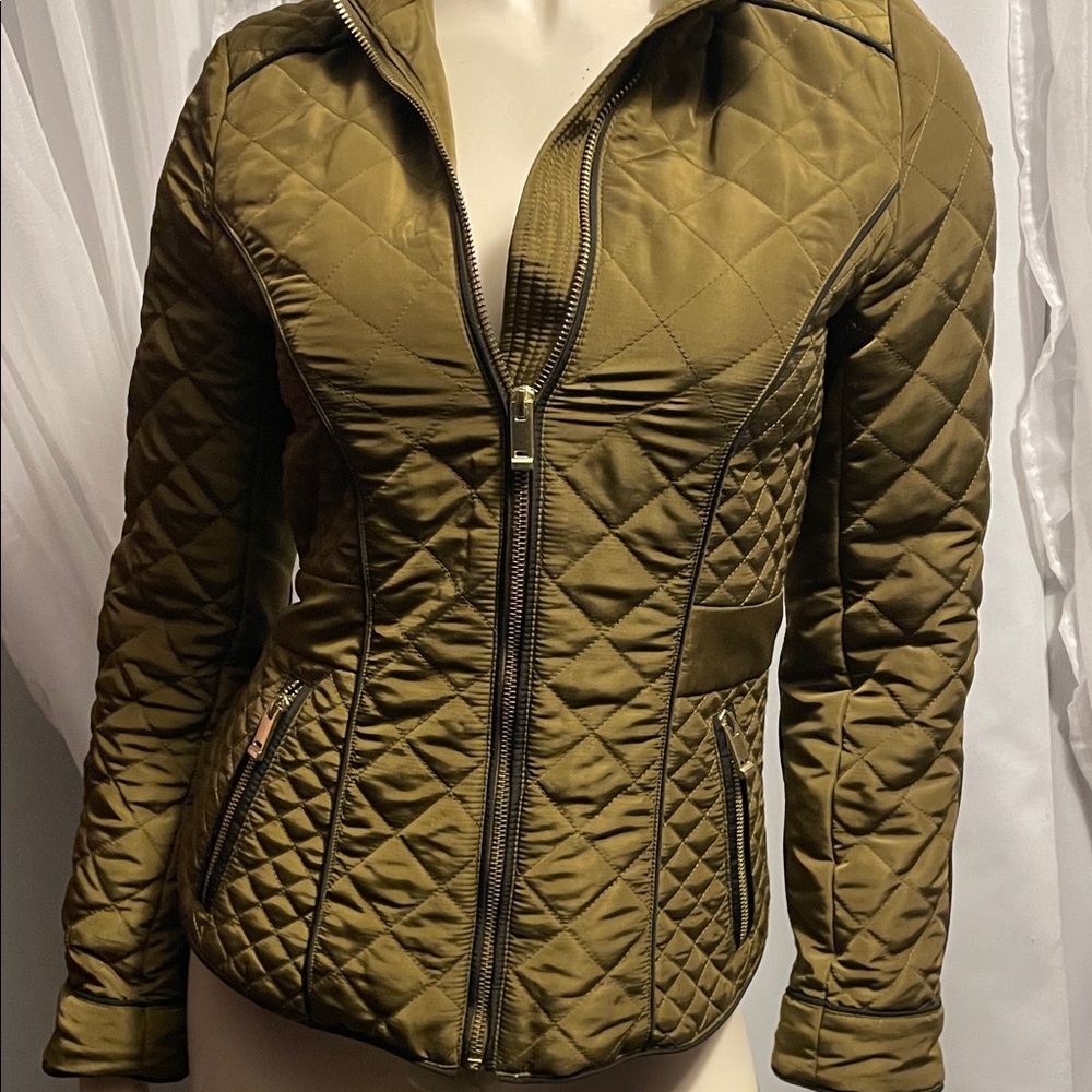 H&M Quilted Khaki Women's Puffer Jacket
